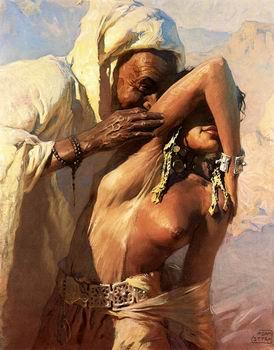 unknow artist Arab or Arabic people and life. Orientalism oil paintings  477